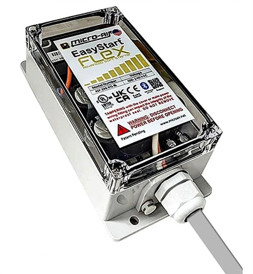 Micro-Air EasyStart Flex soft starter unit with wiring harness